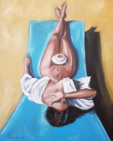 Painting titled ""Bronze relaxation"…" by Rada Gor, Original Artwork, Oil