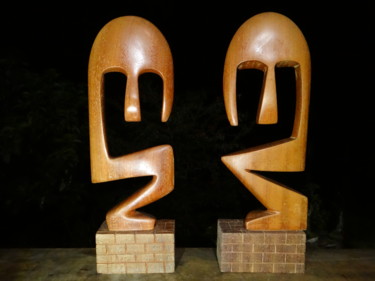 Sculpture intitulée "tryptique feng shui" par Radar, Œuvre d'art originale