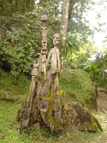 Sculpture intitulée "l'homme au baton" par Radar, Œuvre d'art originale