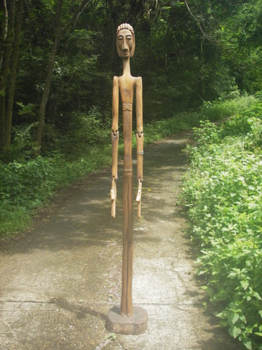Sculpture intitulée "L'homme en marche" par Radar, Œuvre d'art originale