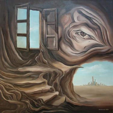 Painting titled "LONELINESS" by Radek Inny, Original Artwork, Oil