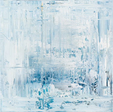 Картина под названием "Blue abstract paint…" - Radek Smach, Подлинное произведение искусства, Акрил