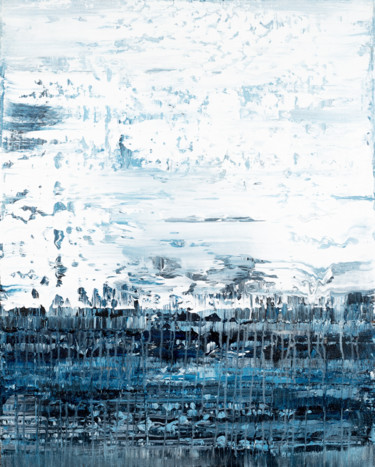 Картина под названием "Blue abstract paint…" - Radek Smach, Подлинное произведение искусства, Акрил
