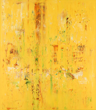 Peinture intitulée "Yellow abstract pai…" par Radek Smach, Œuvre d'art originale, Acrylique