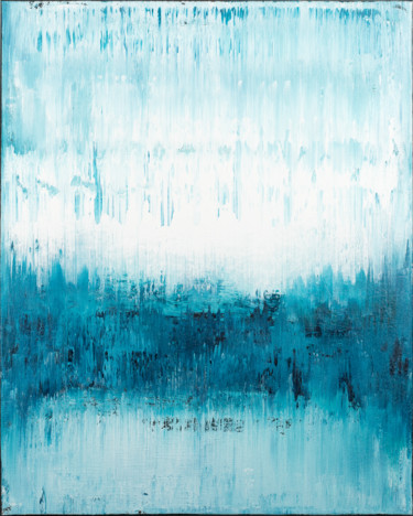 Peinture intitulée "Blue abstract paint…" par Radek Smach, Œuvre d'art originale, Acrylique