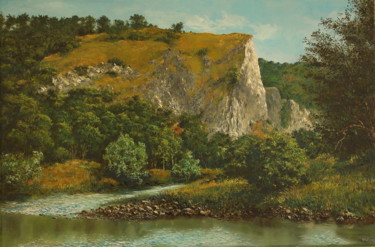 Painting titled "Lom Alkazar u Srbska" by Radek Wolejník, Original Artwork, Oil