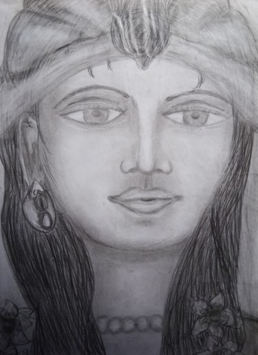 Drawing titled "Balarama" by Radharani, Original Artwork, Pencil