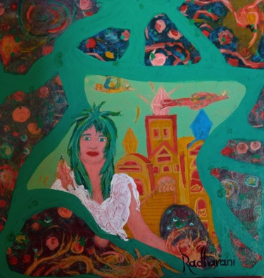 Painting titled "Mulher suprema - Pi…" by Radharani, Original Artwork, Acrylic