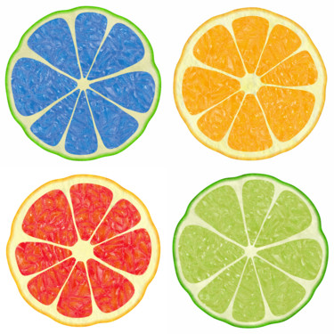 Digitale Kunst mit dem Titel "Citrus" von Art$Art, Original-Kunstwerk, 2D digitale Arbeit