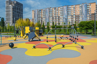 Fotografie mit dem Titel "View of playground…" von Art$Art, Original-Kunstwerk, Digitale Fotografie