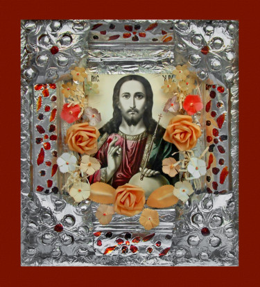 Photographie intitulée "Jesus Christ icon" par Art$Art, Œuvre d'art originale, Photographie numérique