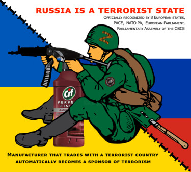Digital Arts titled "Russia is a terrori…" by Art$Art, Original Artwork, 2D Digital Work