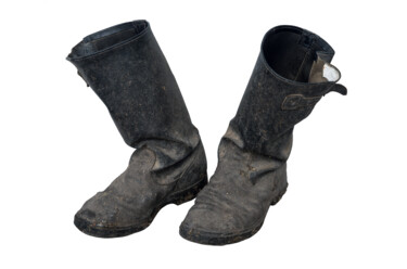 Fotografía titulada "Tarpaulin boots kir…" por Art$Art, Obra de arte original, Fotografía digital