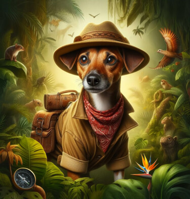 Цифровое искусство под названием "Smooth fox terrier…" - Art$Art, Подлинное произведение искусства, 2D Цифровая Работа