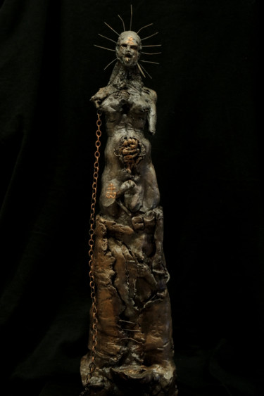 Rzeźba zatytułowany „Leviathan” autorstwa Luka Noizevul, Oryginalna praca, Glina