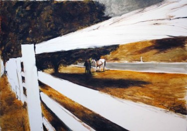 Painting titled "ranch" by Gregory Radionov, Original Artwork