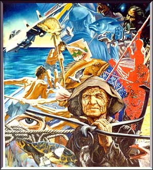 Painting titled "men at sea" by Gregory Radionov, Original Artwork