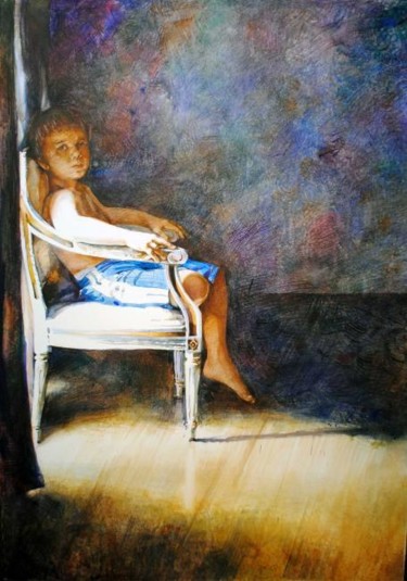 Painting titled "time out chair" by Gregory Radionov, Original Artwork