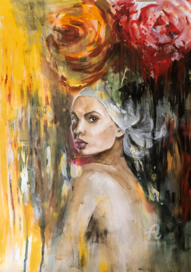 Peinture intitulée "Figurative abstract…" par Anna Radis (Anna Radis Art), Œuvre d'art originale, Acrylique