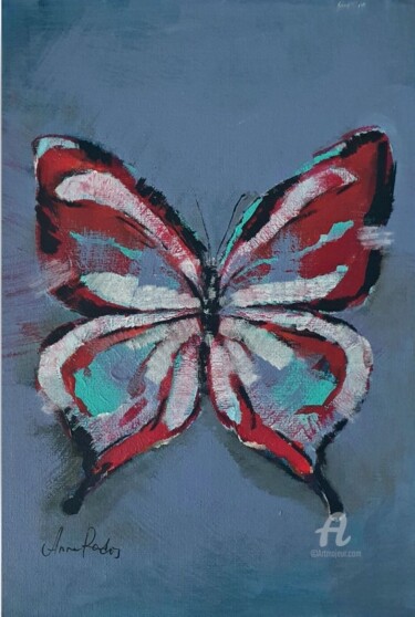 Malerei mit dem Titel "Butterfly" von Anna Radis (Anna Radis Art), Original-Kunstwerk, Acryl