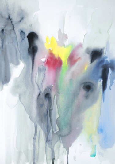 Pittura intitolato "Movement" da Anna Radis (Anna Radis Art), Opera d'arte originale, Acquarello