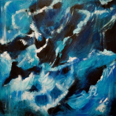 Painting titled "Blue ocean" by Anna Radis (Anna Radis Art), Original Artwork, Acrylic