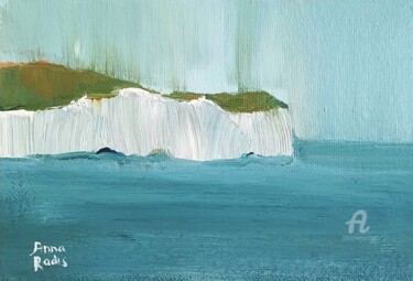 Painting titled "White Cliffs" by Anna Radis (Anna Radis Art), Original Artwork, Acrylic