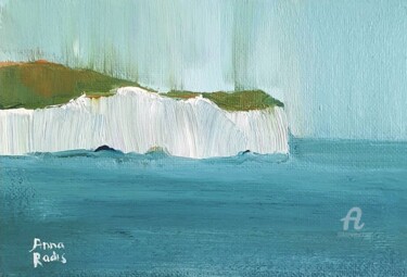 Malerei mit dem Titel "White Cliffs" von Anna Radis (Anna Radis Art), Original-Kunstwerk, Acryl