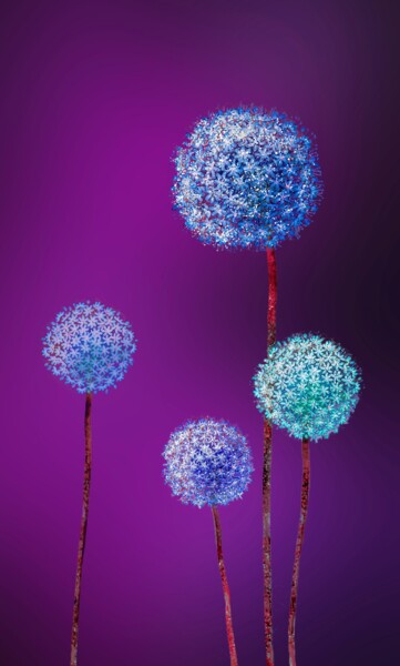 Digital Arts titled "Round Flowers. Prof…" by Radiy Bohem, Original Artwork, Digital Photography