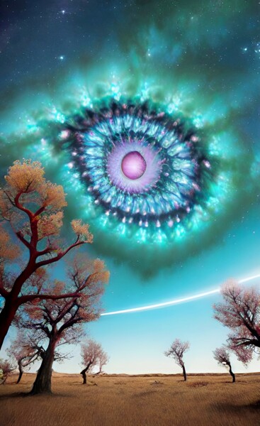 Digitale Kunst getiteld "The Eye of God. The…" door Radiy Bohem, Origineel Kunstwerk, Digitaal Schilderwerk
