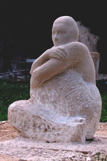 Sculpture titled "Slave" by Radoslaw Keler, Original Artwork, Stone