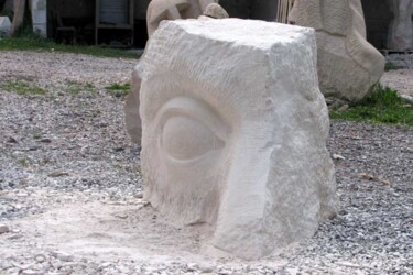 Rzeźba zatytułowany „Stone eye” autorstwa Radoslaw Keler, Oryginalna praca