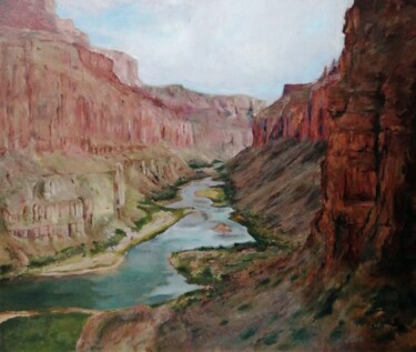 Peinture intitulée "Grand Canyon" par Radosveta Zhelyazkova, Œuvre d'art originale, Huile