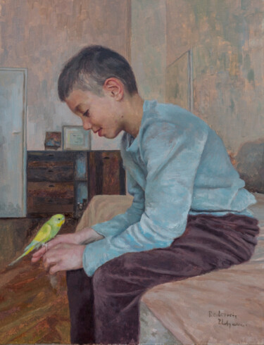 Painting titled "Conversation" by Radosveta Zhelyazkova, Original Artwork, Oil