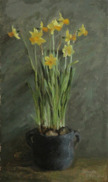 Peinture intitulée "Narcissus" par Radosveta Zhelyazkova, Œuvre d'art originale, Huile
