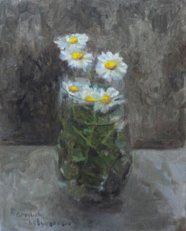 Pintura intitulada "Daisies" por Radosveta Zhelyazkova, Obras de arte originais, Óleo