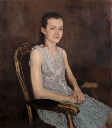 Картина под названием "Portrait of a girl" - Radosveta Zhelyazkova, Подлинное произведение искусства, Масло