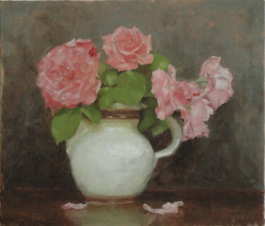 Peinture intitulée "Five Roses" par Radosveta Zhelyazkova, Œuvre d'art originale, Huile