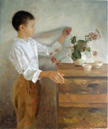 Painting titled "Curiosity" by Radosveta Zhelyazkova, Original Artwork, Oil