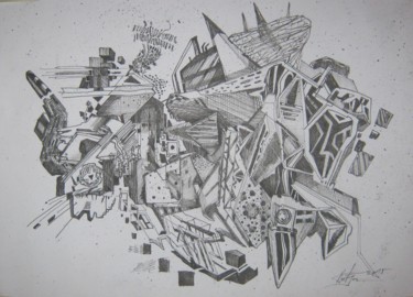 Dessin intitulée "Ink 3" par Predrag Radovanovic, Œuvre d'art originale, Encre