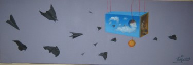 Картина под названием "Airplanes 2" - Predrag Radovanovic, Подлинное произведение искусства, Масло