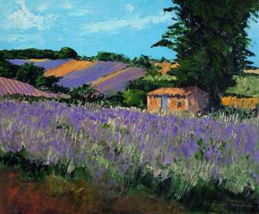 Pintura intitulada "Shelter and lavende…" por Radu Focsa, Obras de arte originais, Óleo
