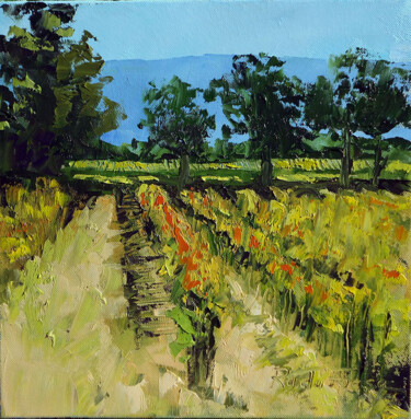 Painting titled "The vine in Septemb…" by Radu Focsa, Original Artwork, Oil