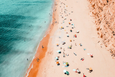 Photographie intitulée "Aerial Summer Beach…" par Radu Bercan, Œuvre d'art originale, Photographie numérique