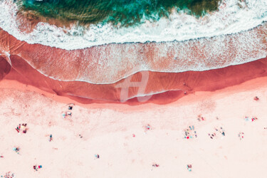 Photography titled "Umbrellas On Pink B…" by Radu Bercan, Original Artwork, Digital Photography