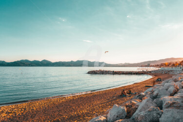 Фотография под названием "Cannes Beach Landsc…" - Radu Bercan, Подлинное произведение искусства, Цифровая фотография
