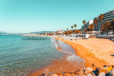 Photography titled "Cannes Beach In Sum…" by Radu Bercan, Original Artwork, Digital Photography