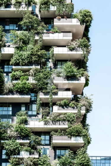 Fotografía titulada "Bosco Verticale, Mo…" por Radu Bercan, Obra de arte original, Fotografía digital