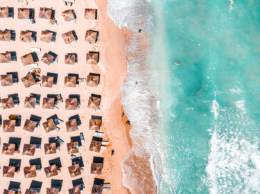 Ocean Beach Home Decor, Summer Seaside, Aerial Beach Print Photography titled "Ocean Beach Home De…" by Radu Bercan, Original Art, Digital Photography