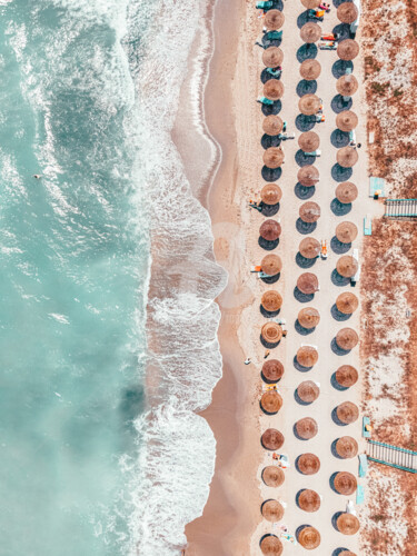 Photographie intitulée "Ocean Print, Aerial…" par Radu Bercan, Œuvre d'art originale, Photographie numérique